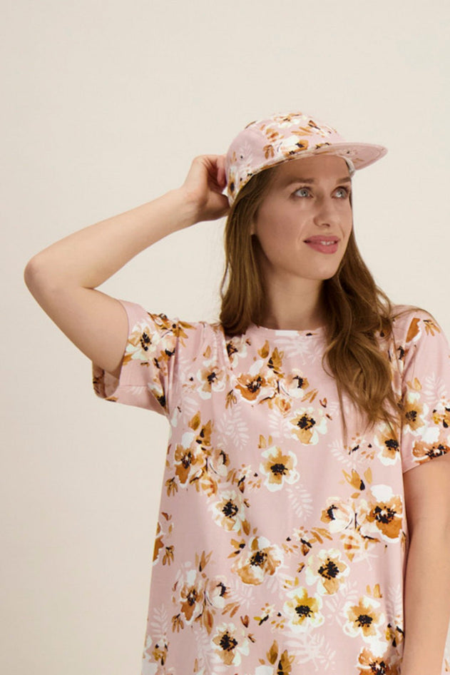 Ruffle T-Shirt Dress Pastel Bouquet
