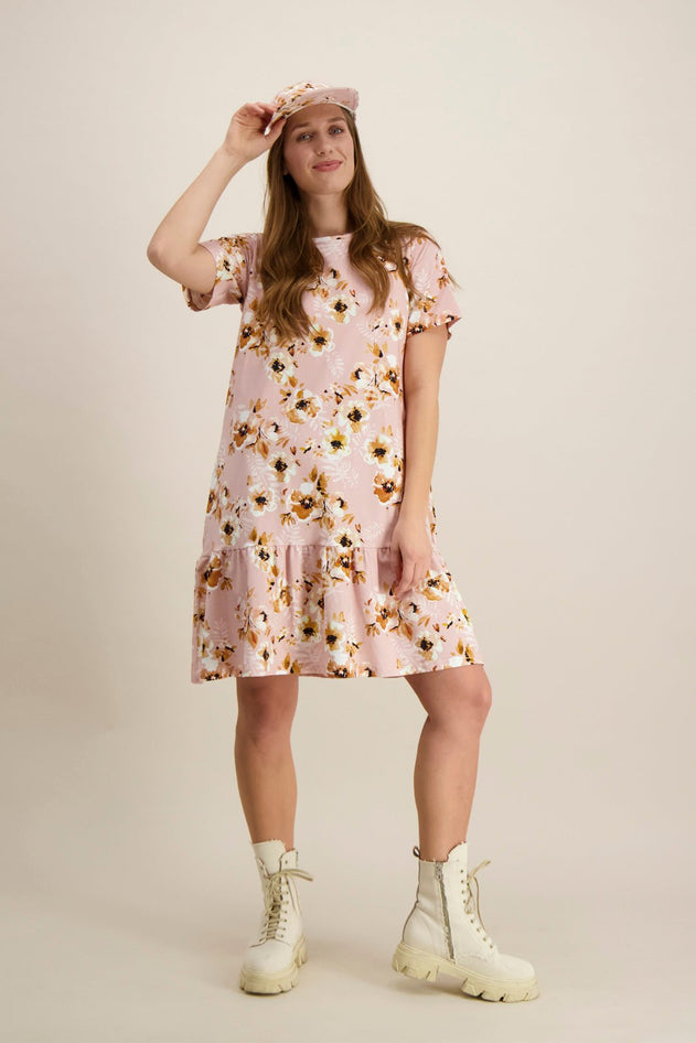 Ruffle T-Shirt Dress Pastel Bouquet