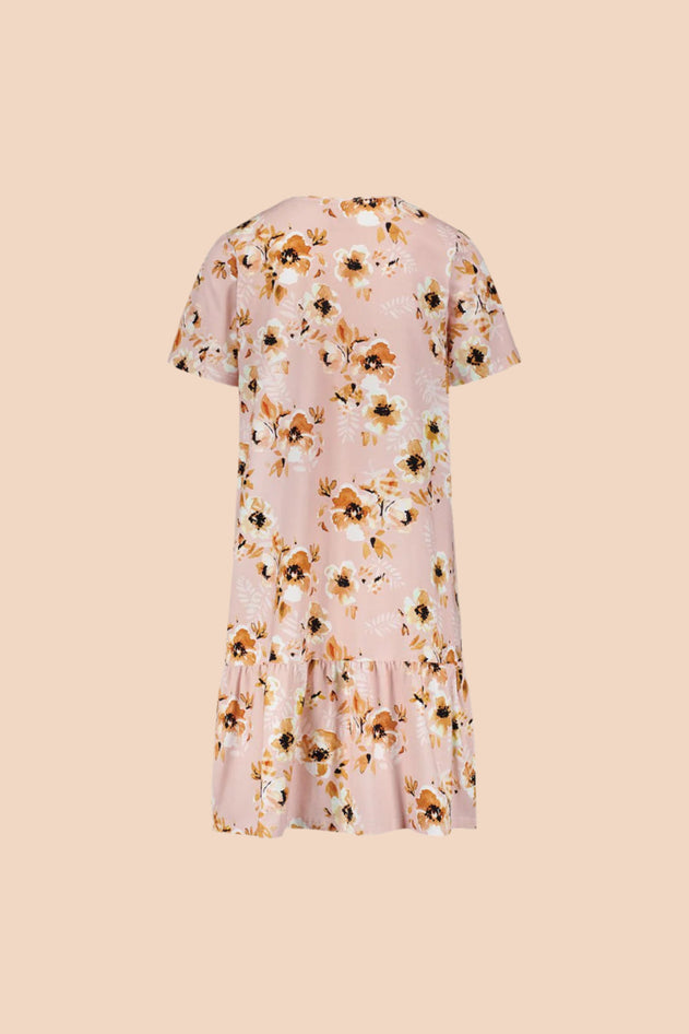 Ruffle T-Shirt Dress Pastel Bouquet