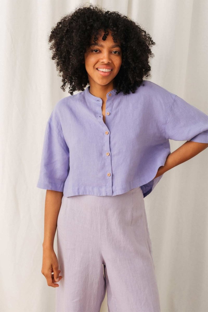 Sandon Shirt Medium Purple - IVALO.COM