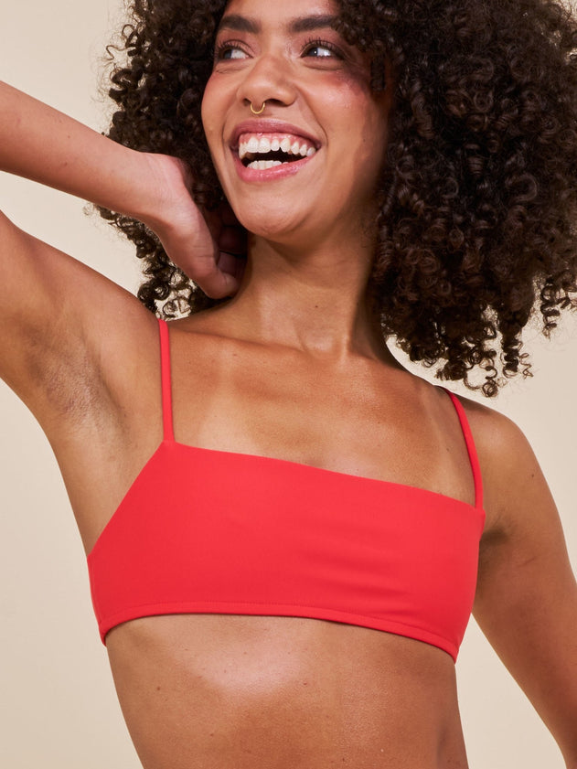 Sanur Bandeau Bikini Top Heat