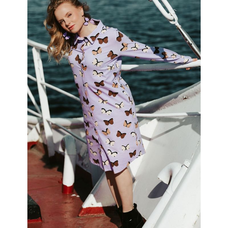 Shirt Dress Butterfly