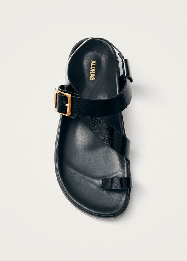 Siren Leather Sandals Onix Black