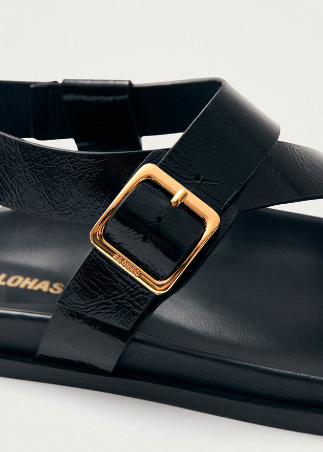 Siren Leather Sandals Onix Black