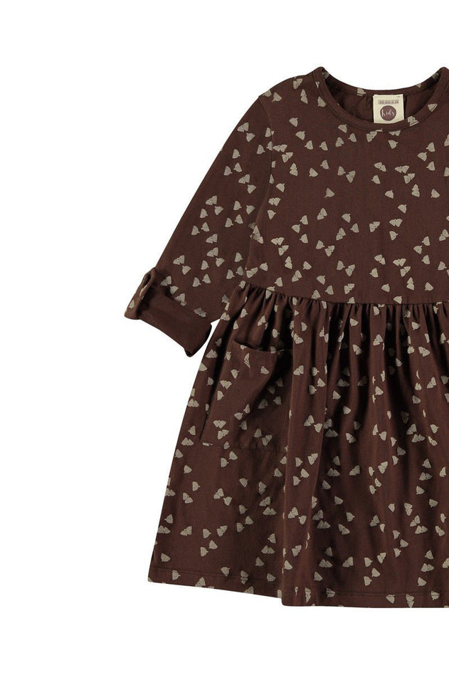 Kids' Sally Oversize Dress With Pockets Brown