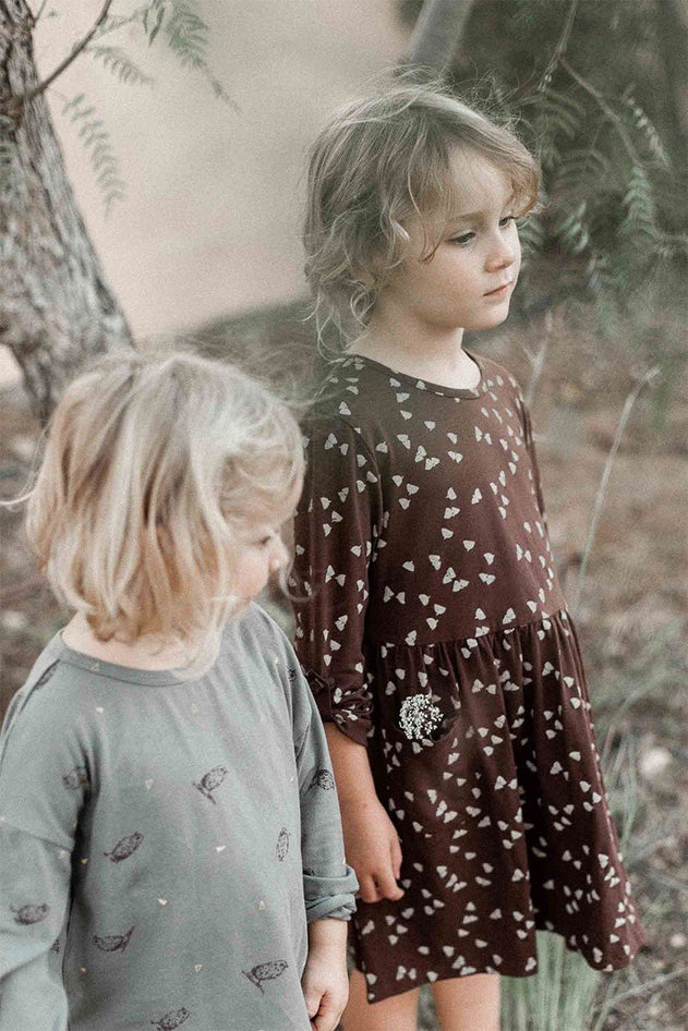 Kids' Sally Oversize Dress With Pockets Brown