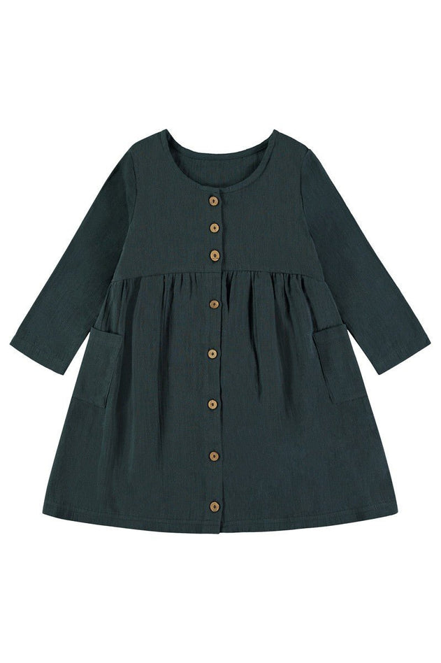 Kids' Simone Dress With Pockets Blue