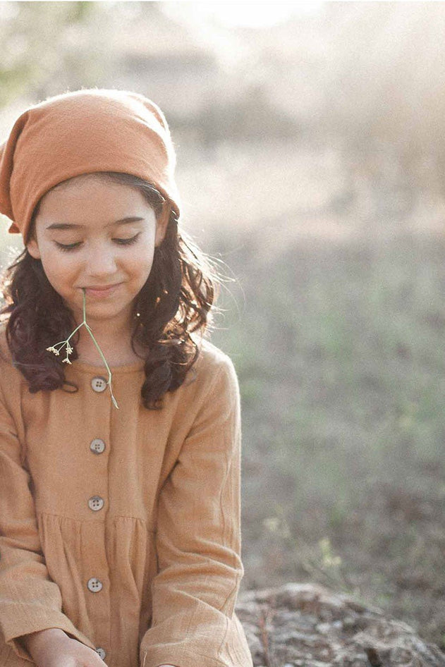 Kids' Simone Dress With Pockets Mustard