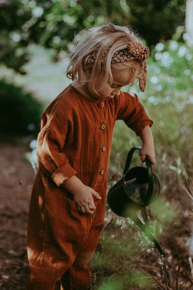 Kids' Surya Unisex Jumpsuit Terracotta