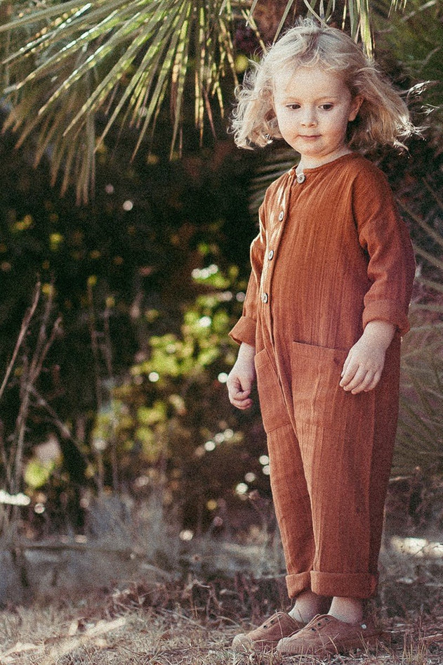 Kids' Surya Unisex Jumpsuit Terracotta