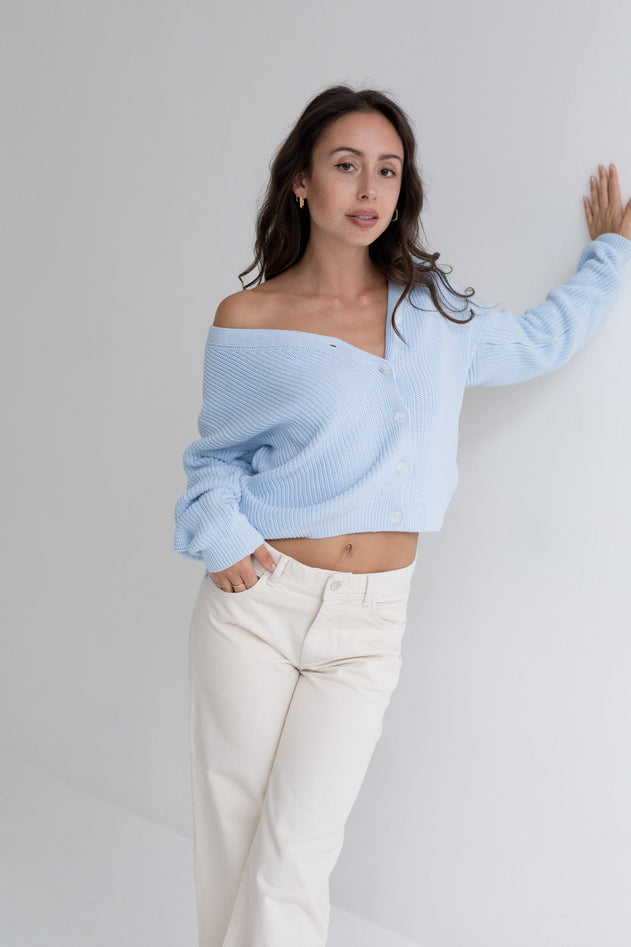 Short Cardigan Light Blue