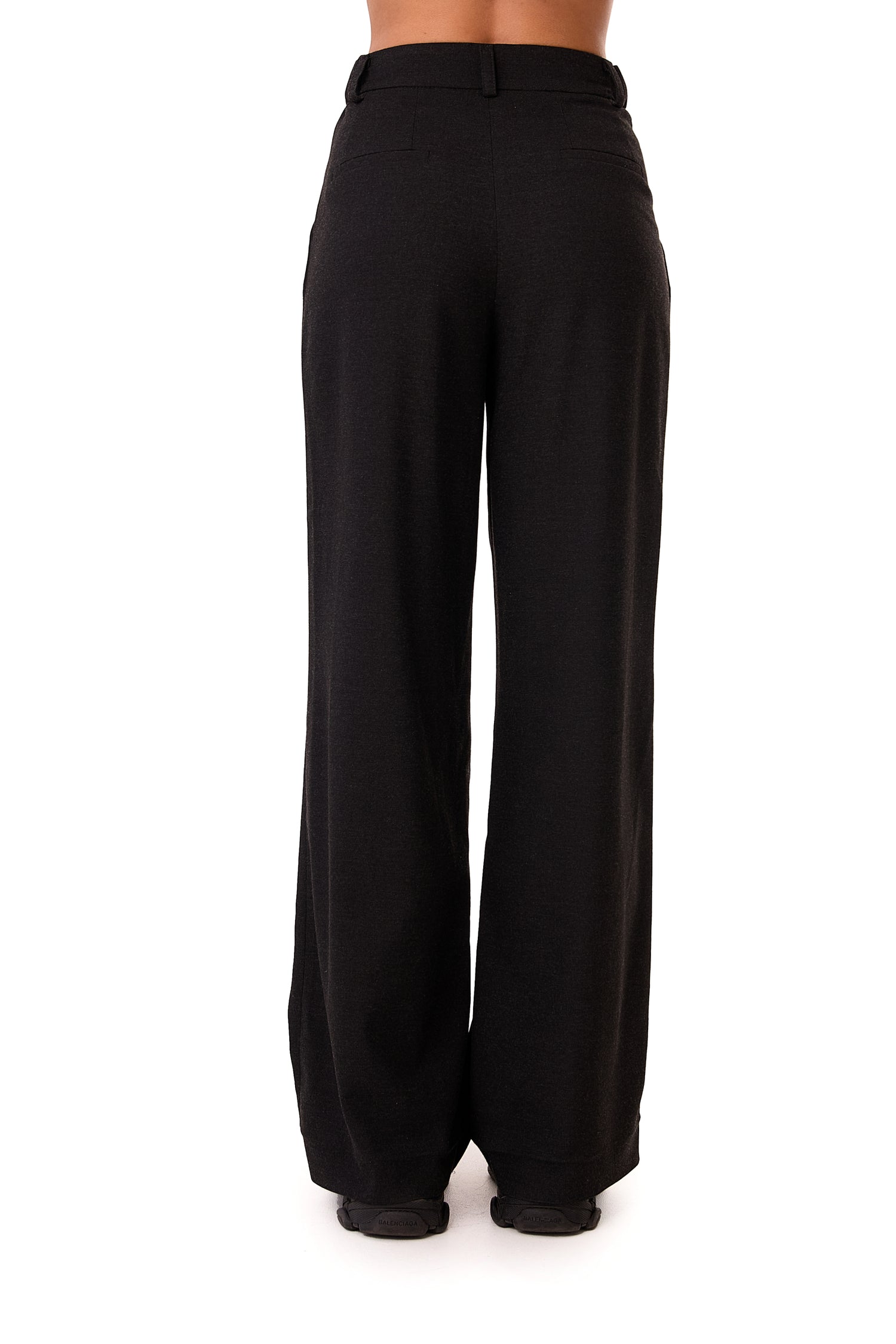 Klaro Pleated Wool Blend Trousers Black