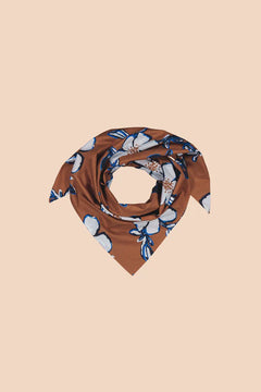 Square Scarf Large Cosmos Brown