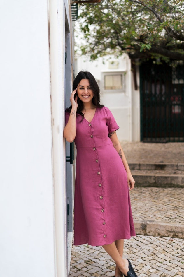 Penelope Dress Mulberry - IVALO.COM