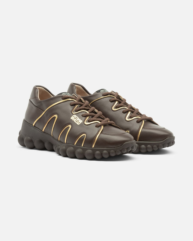 Chain Reaction Sneakers Espresso Leather