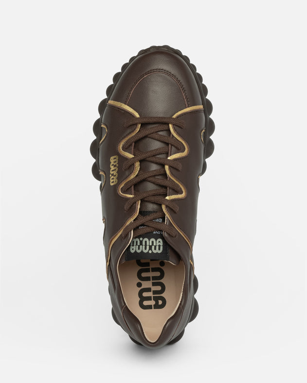 Chain Reaction Sneakers Espresso Leather