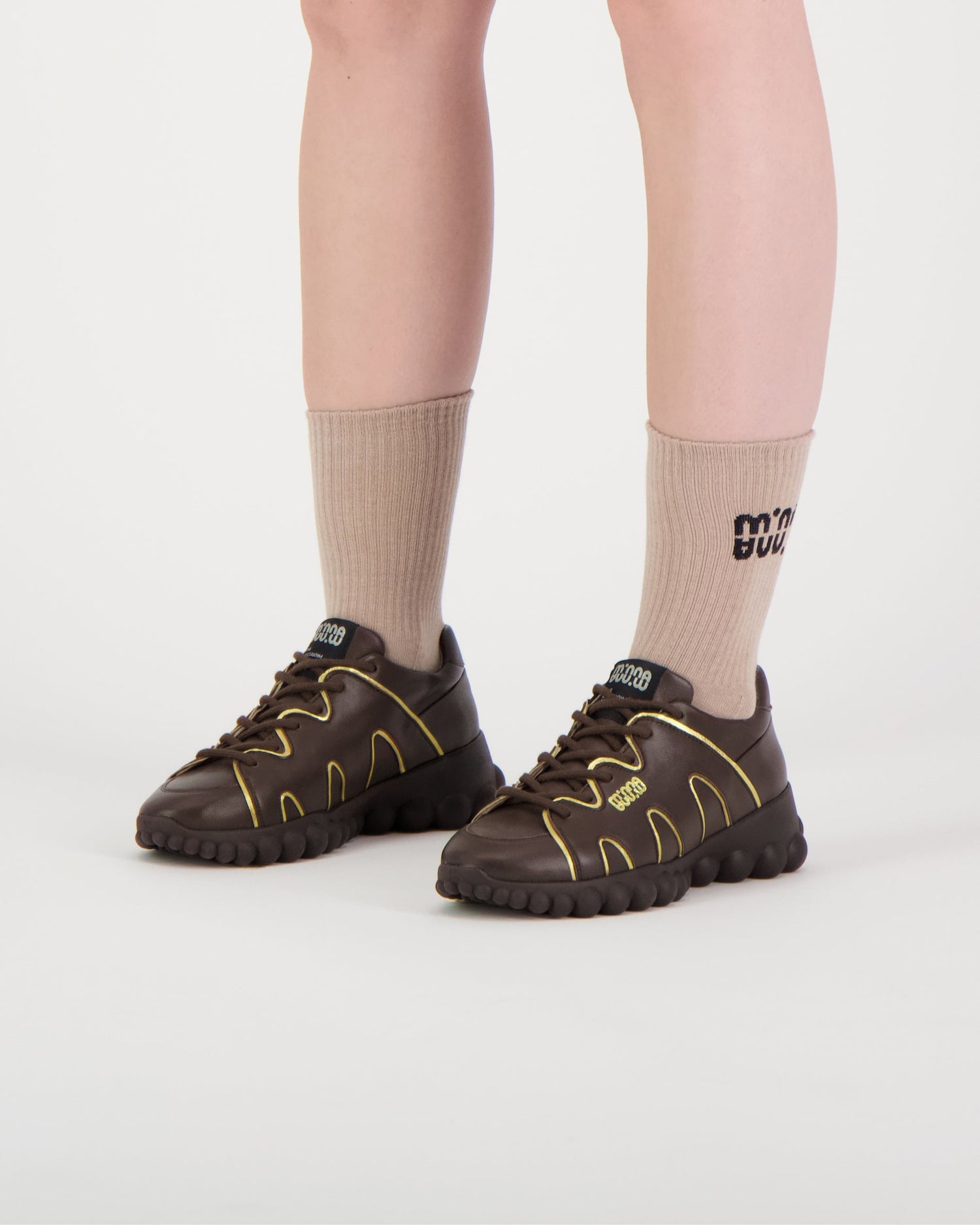 Chain Reaction Sneakers Espresso Leather