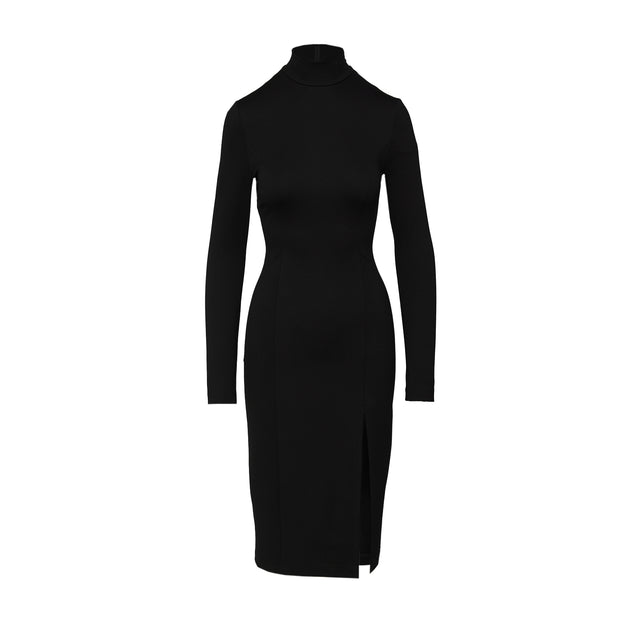 Laurell Elegant Knee-Length Dress Black