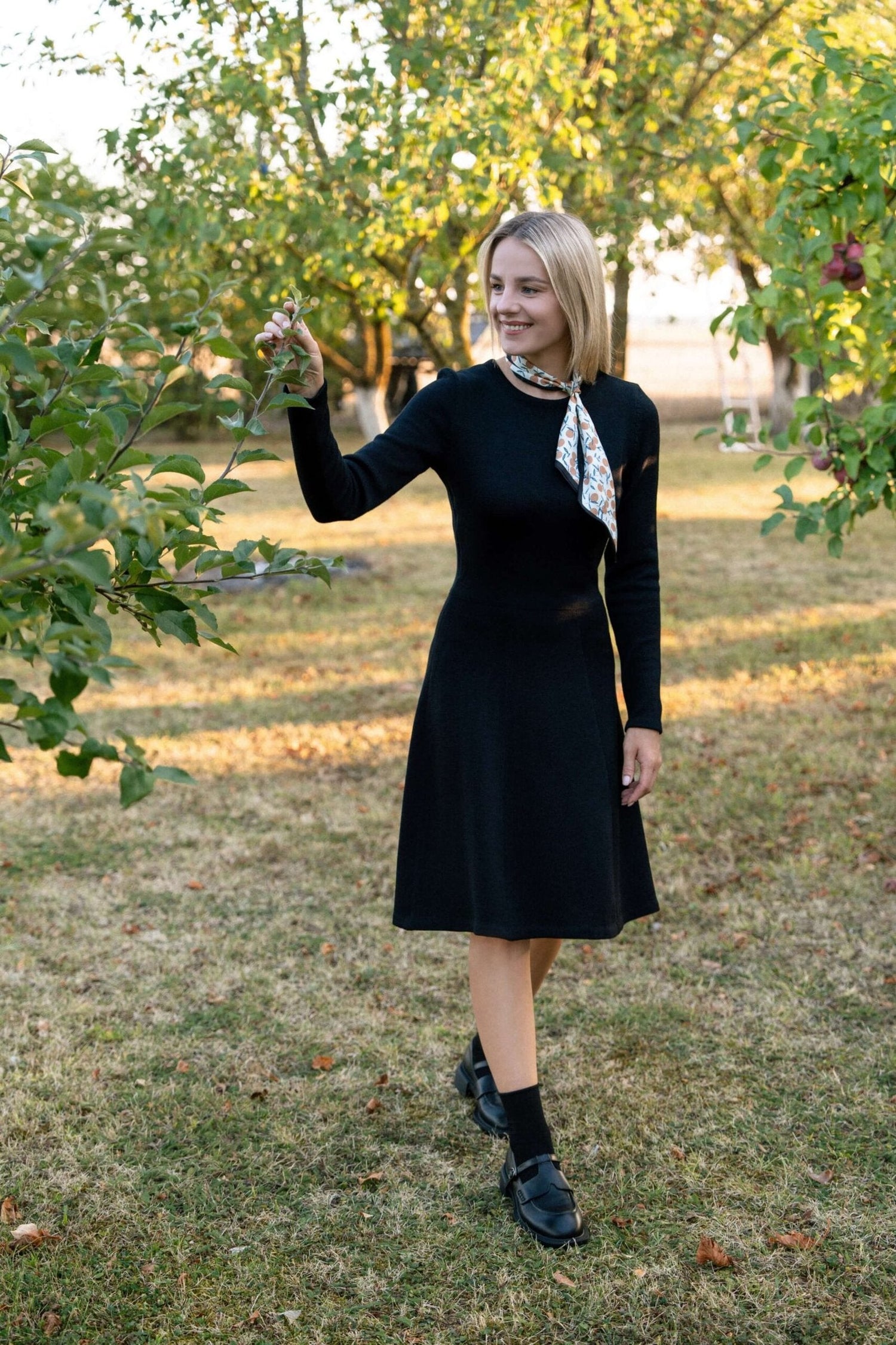 Mini Knitted Merino Wool A-Line Dress
