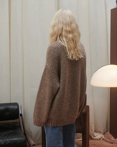 Ramybė Alpaca Wool Sweater Brown