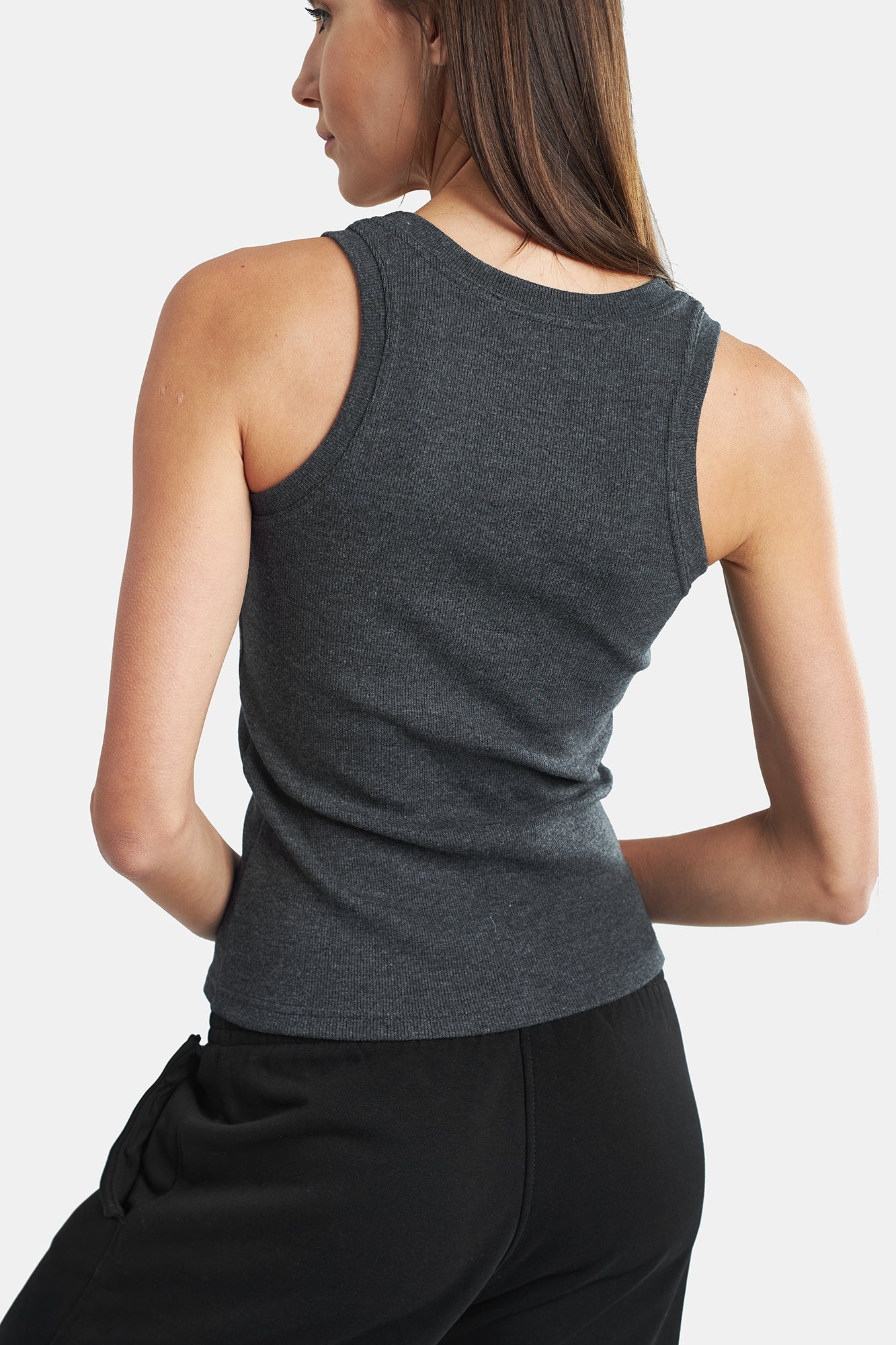 Karo Tank Top Dark Grey