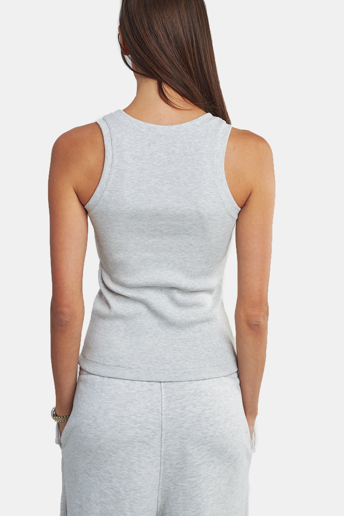 Karo Tank Top Light Grey