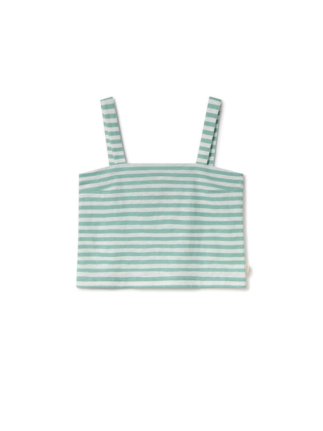 Torsa Top Mint Leaf Stripes