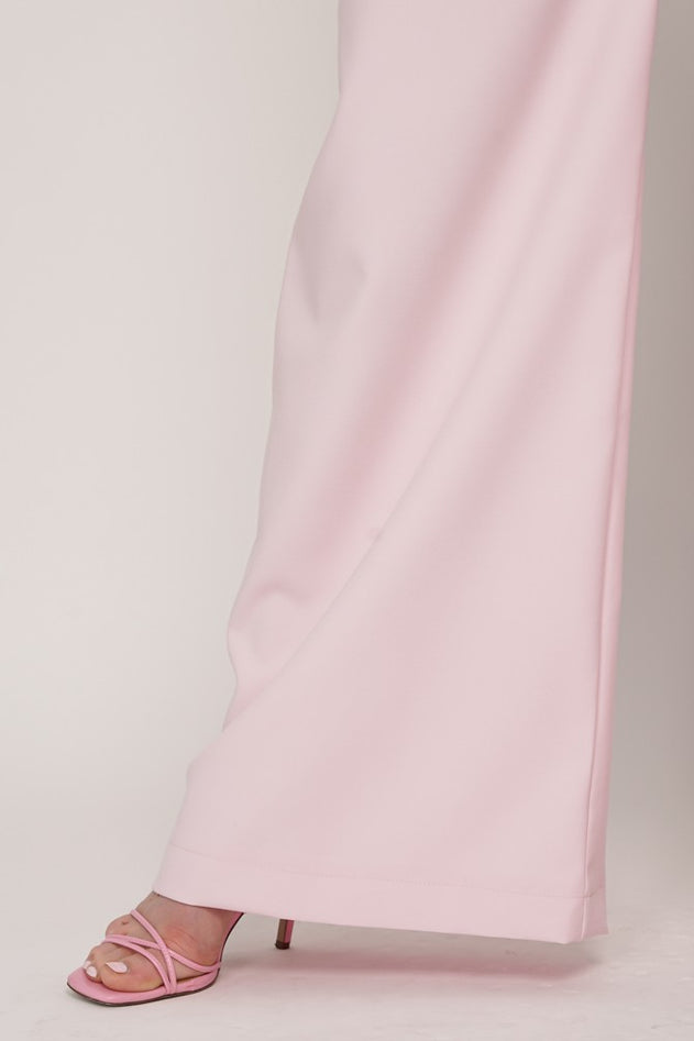 Coco Wide Leg Trousers Powder Pink