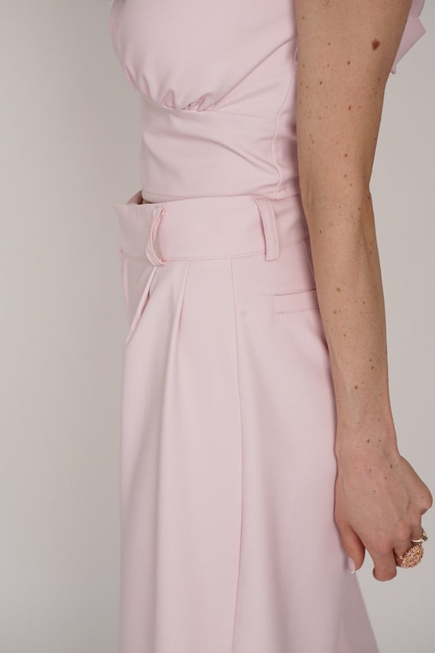 Coco Wide Leg Trousers Powder Pink
