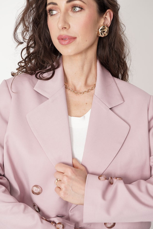 Aspen Cropped Blazer Pink