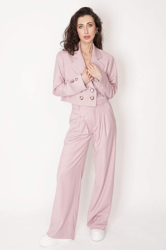Aspen Cropped Blazer Pink