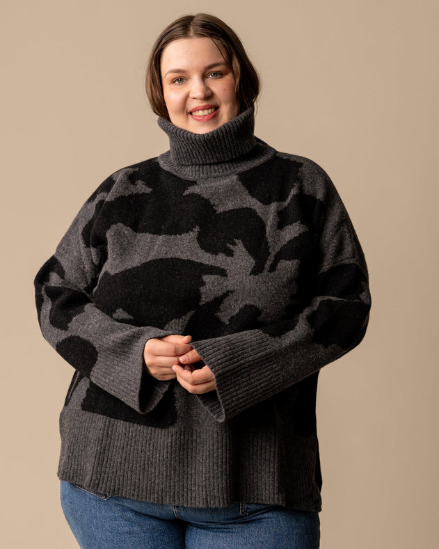 Utu Turtleneck Knit Dark Grey