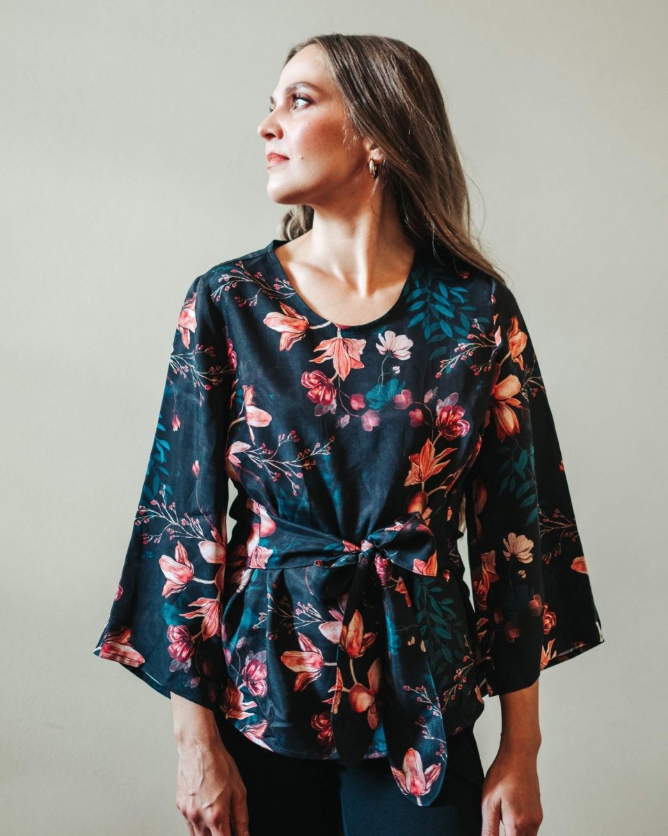 Ophelia Blouse Versailles Blue - IVALO.COM