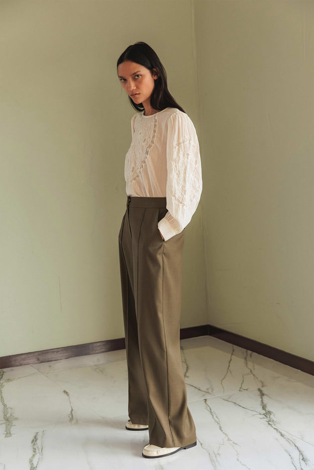 Paty Straight Pants Brown