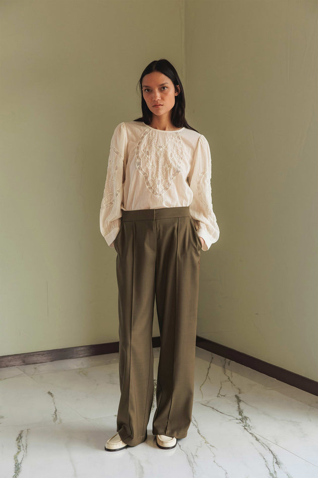 Paty Straight Pants Brown