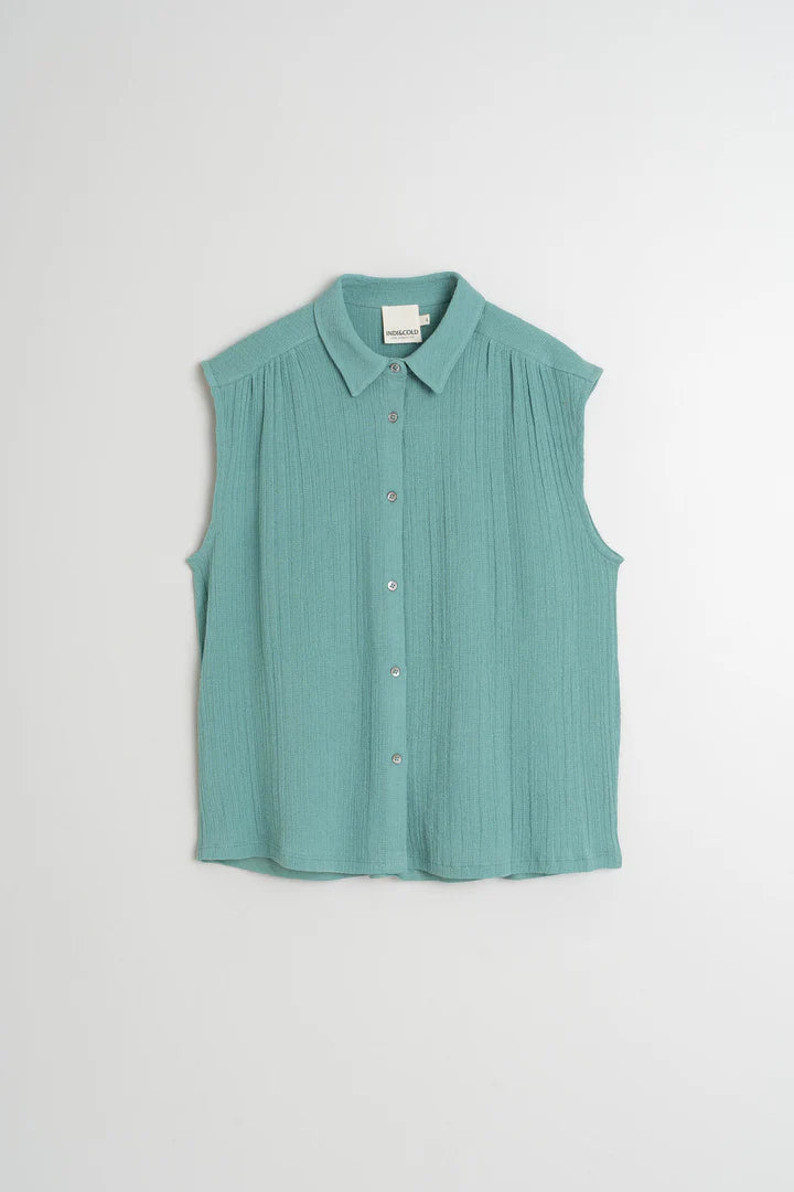 Lore Combined Shirt Jade Blue