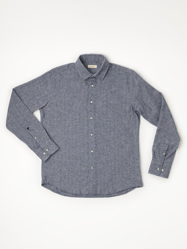 Gurin Flannel Shirt Navy