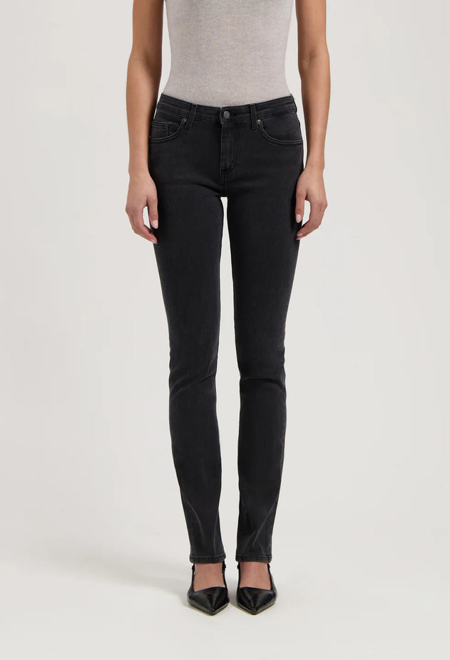 Faye Low Slim Jeans Stone Black