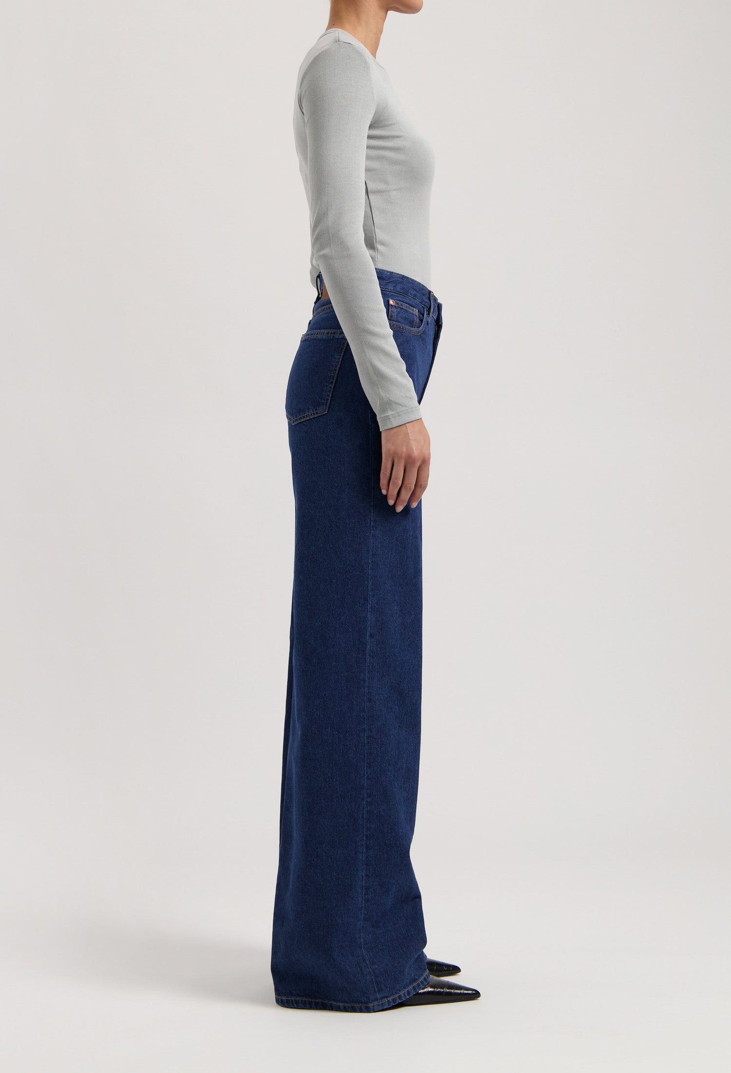 Sara High Loose Jeans Stone Indigo