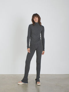 Cashmere Tight Knitted Pants Grey