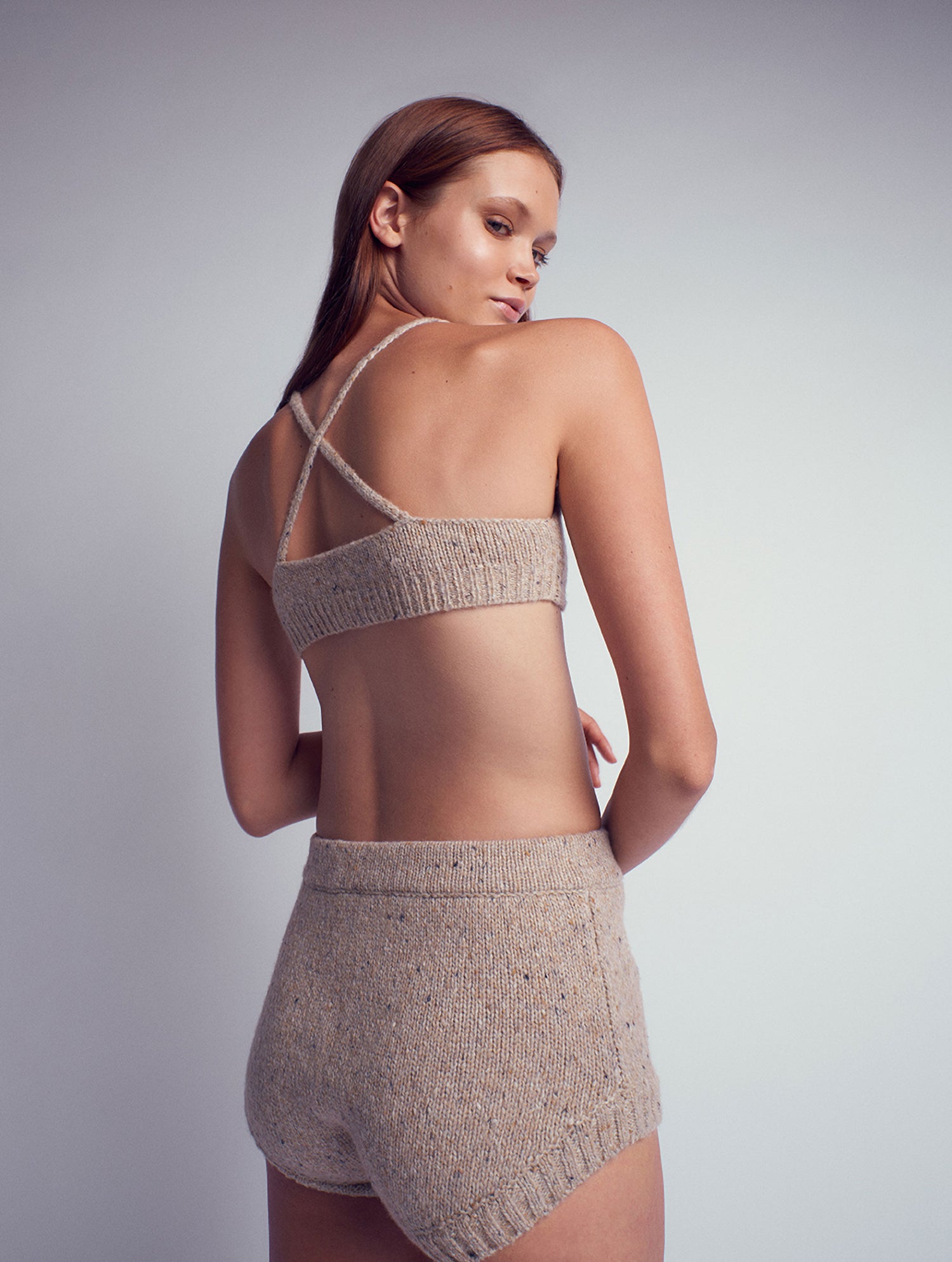 Minerva Knitted Bralette Ligh Brown