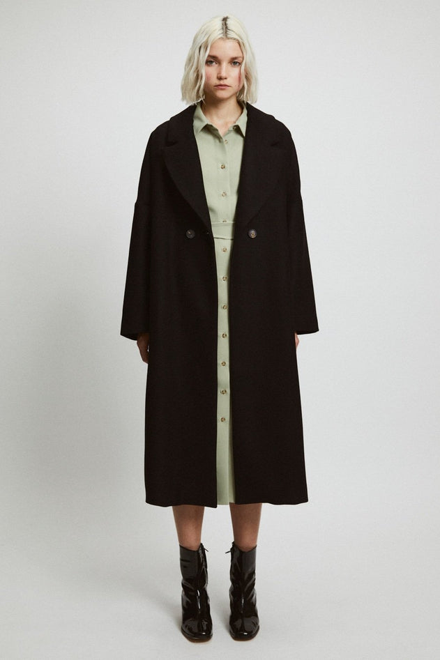 Cedar Wool Coat Black