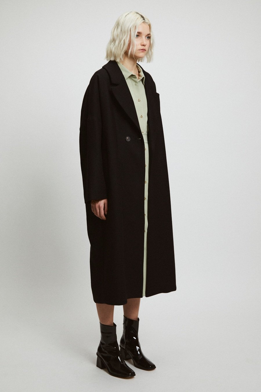 Cedar Wool Coat Black