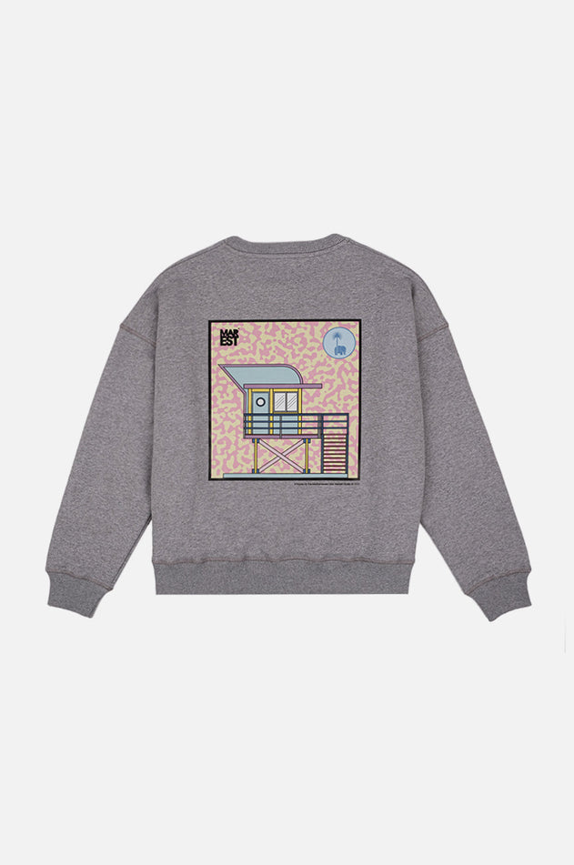 Women's Antonyo Marest x Trendsplant Art Hut Oversized Sweater Sport Grey