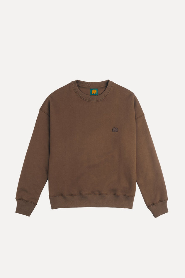 Women's Organic Essential Oversized Sweater Cocoa Brown