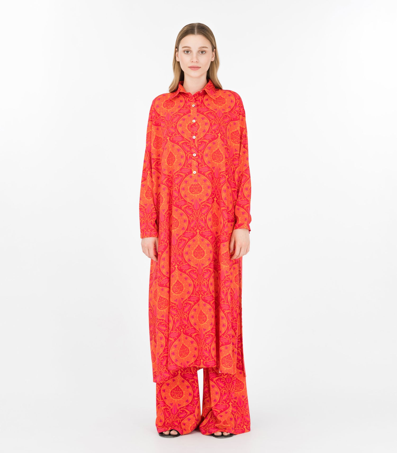 Bombay Print Oversize Tunic Dress