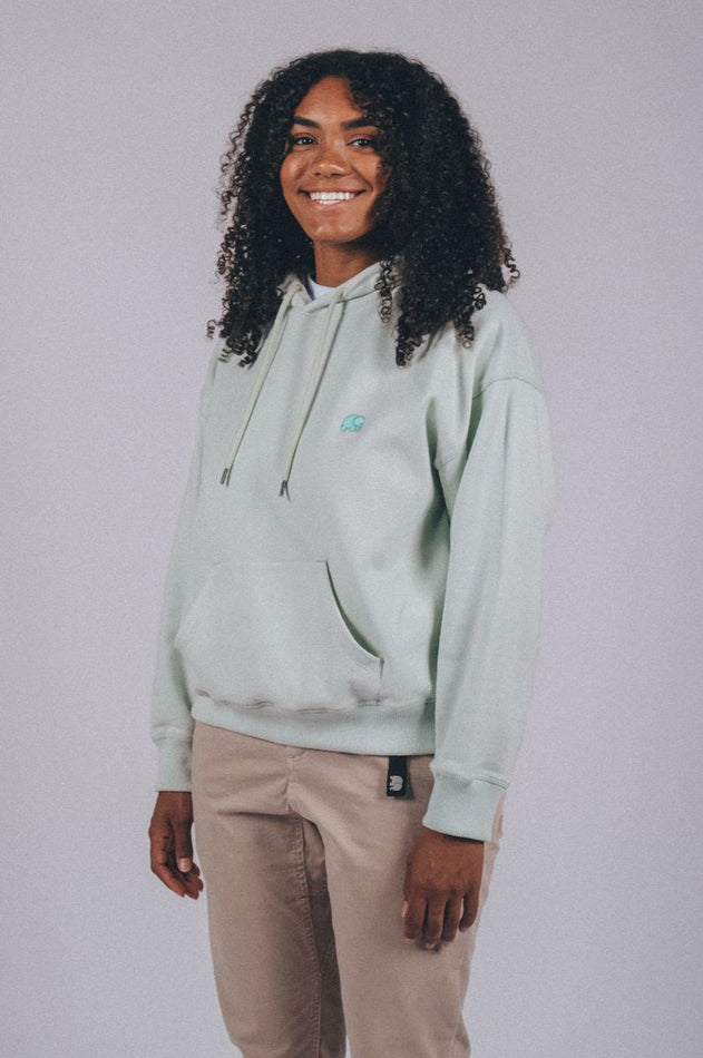 Women's Trendsplant Organic Essential Oversized Hoodie Mint Green
