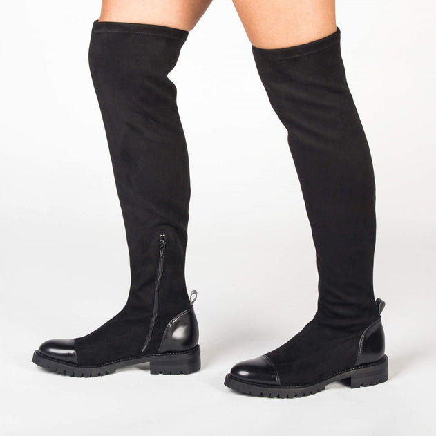 Paris Black Vegan Knee-High Boot