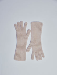 Camelia Cashmere Knitted Gloves Beige