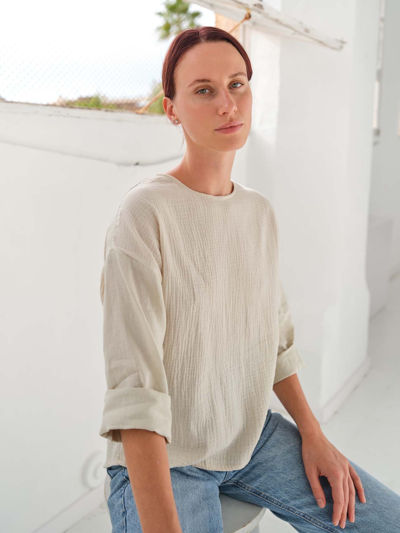 Avena Blouse Winter Linen Beige